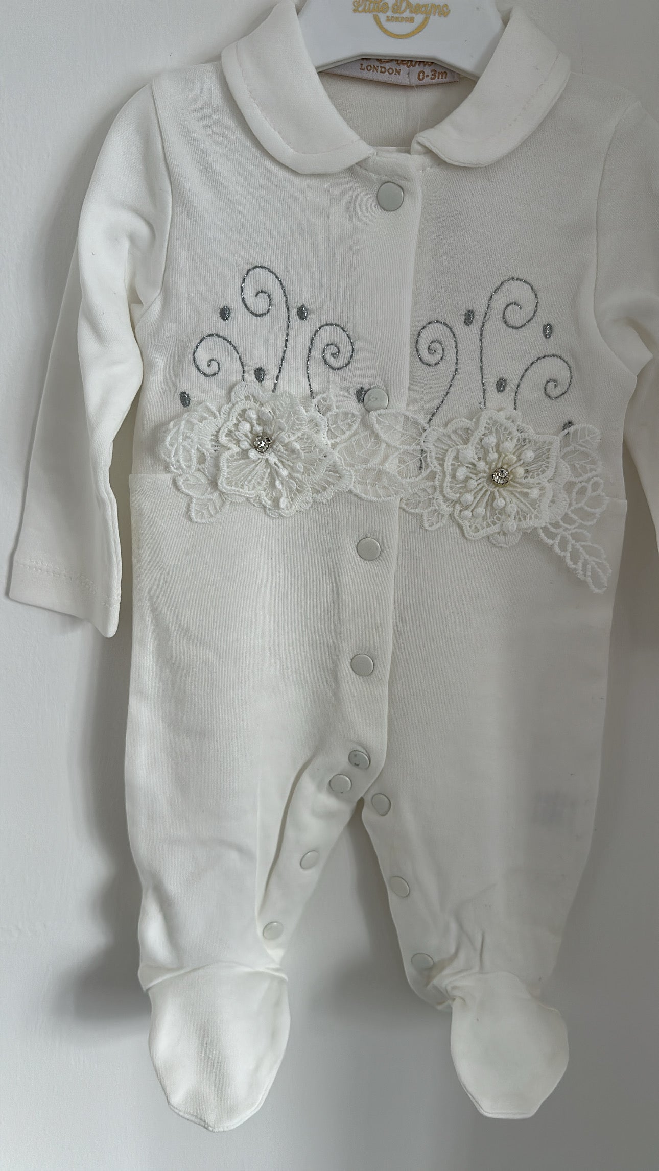 Little Dreams Ivory Sleepsuit