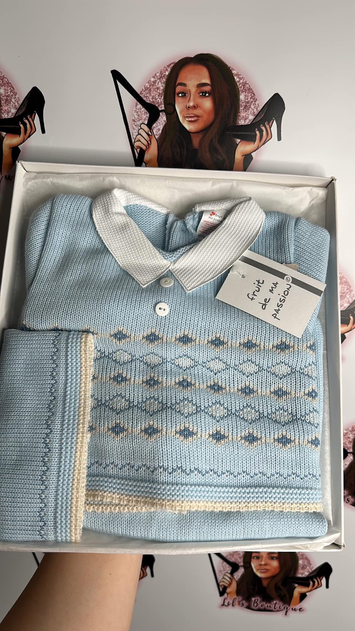Baby Boys Blue Diamond set 3PC