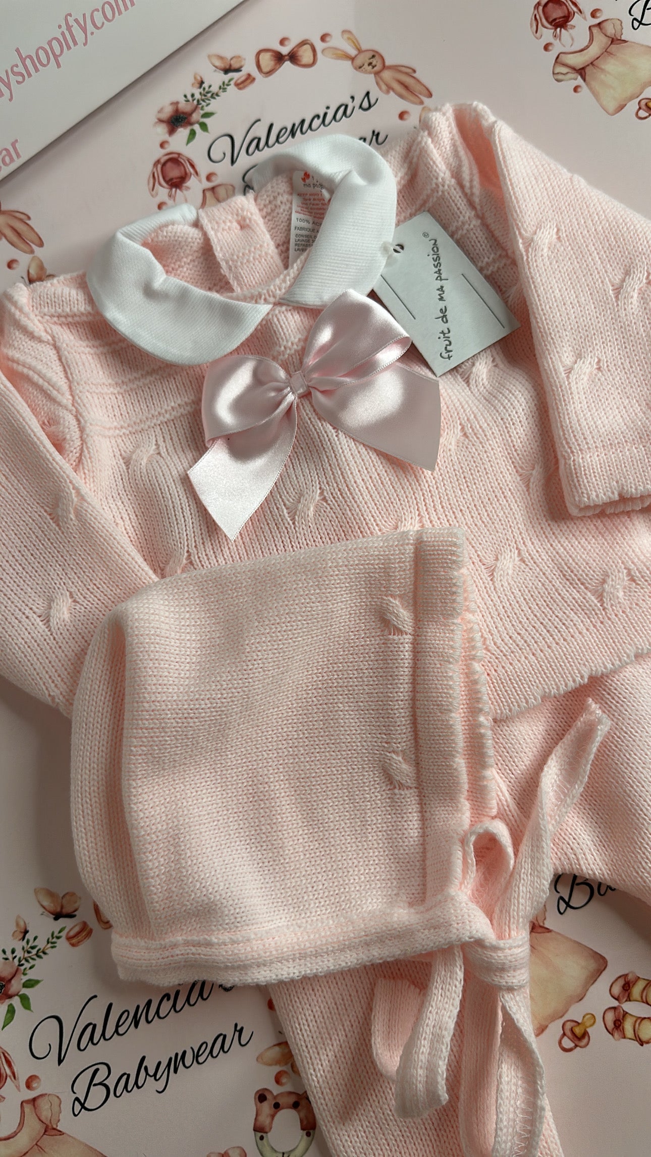 Knitted Bow 3PC Set