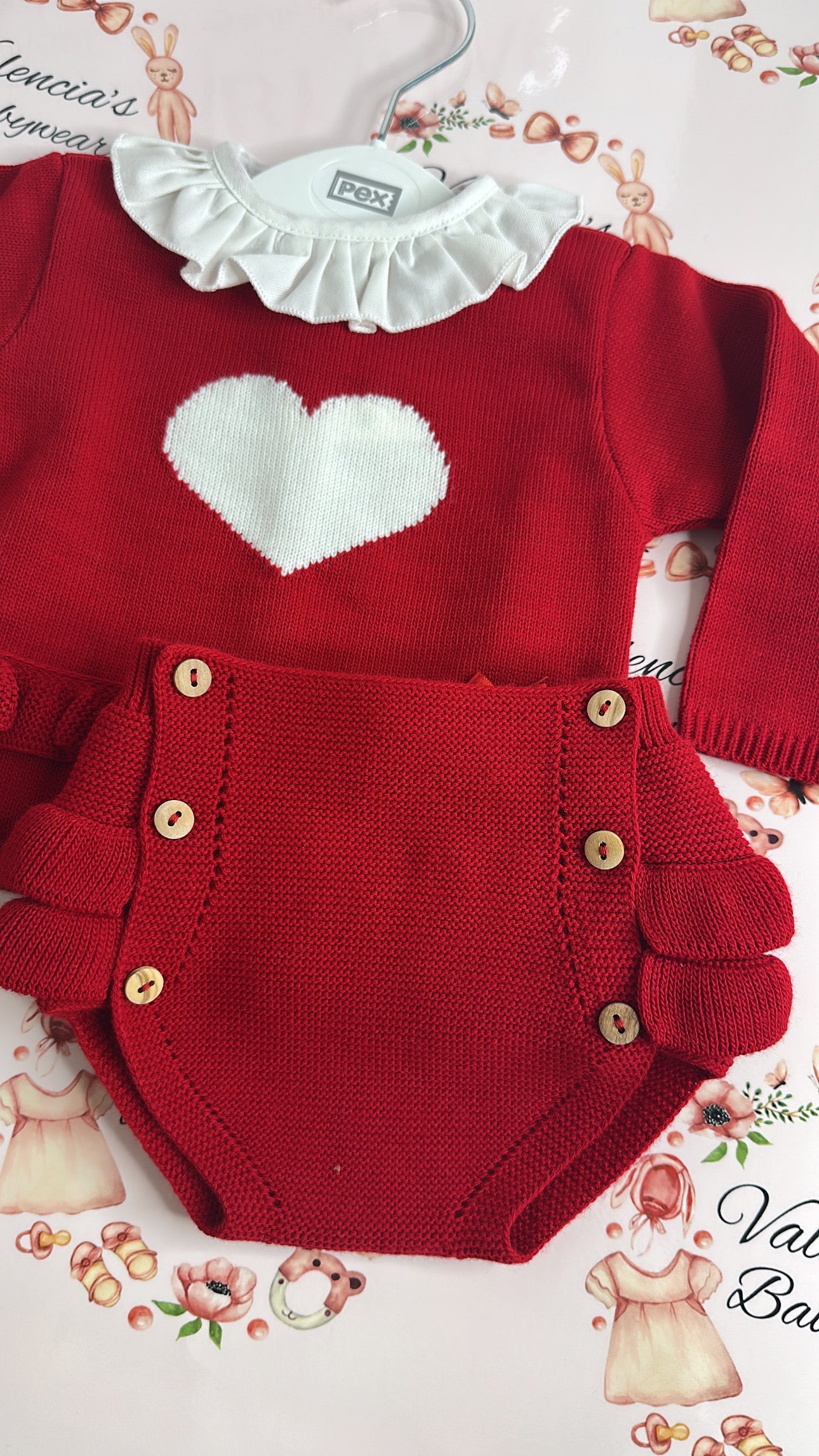 Knitted Love Heart Set