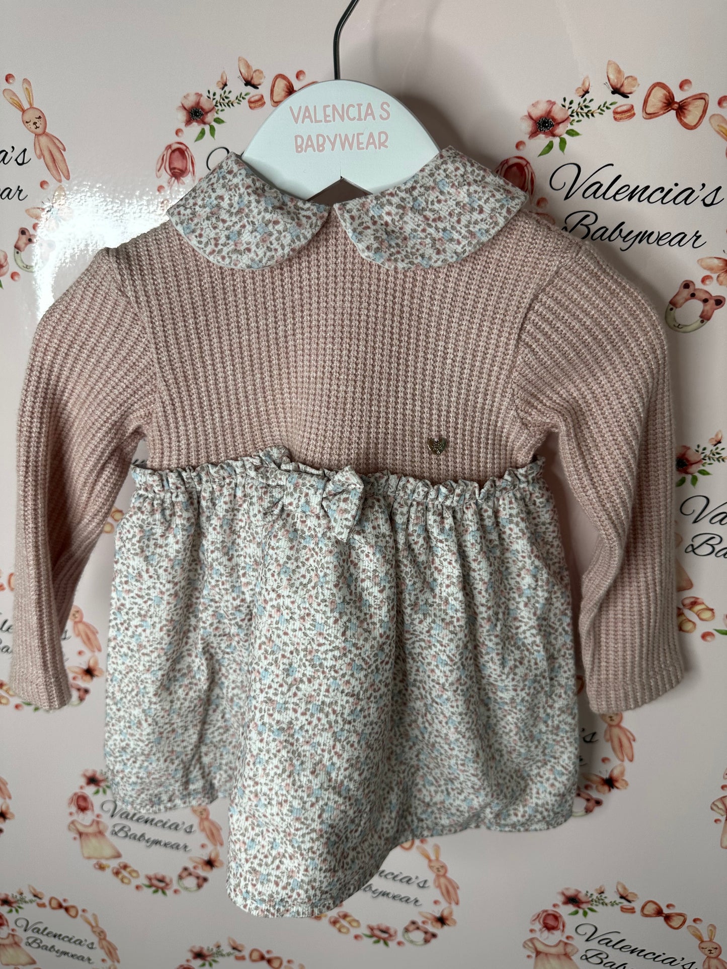 Stelle & Pupi Pink flower Dress with Headband