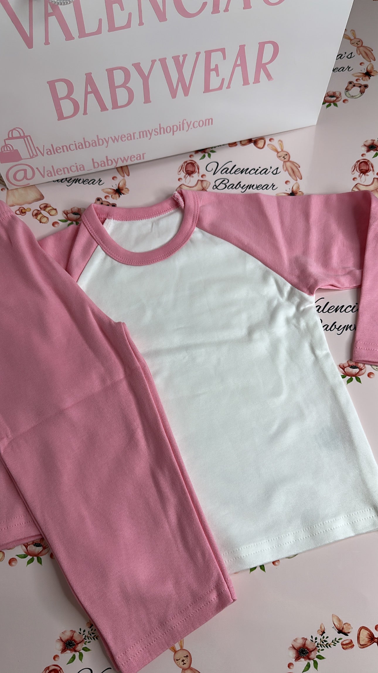 Pink & White Pyjama Set