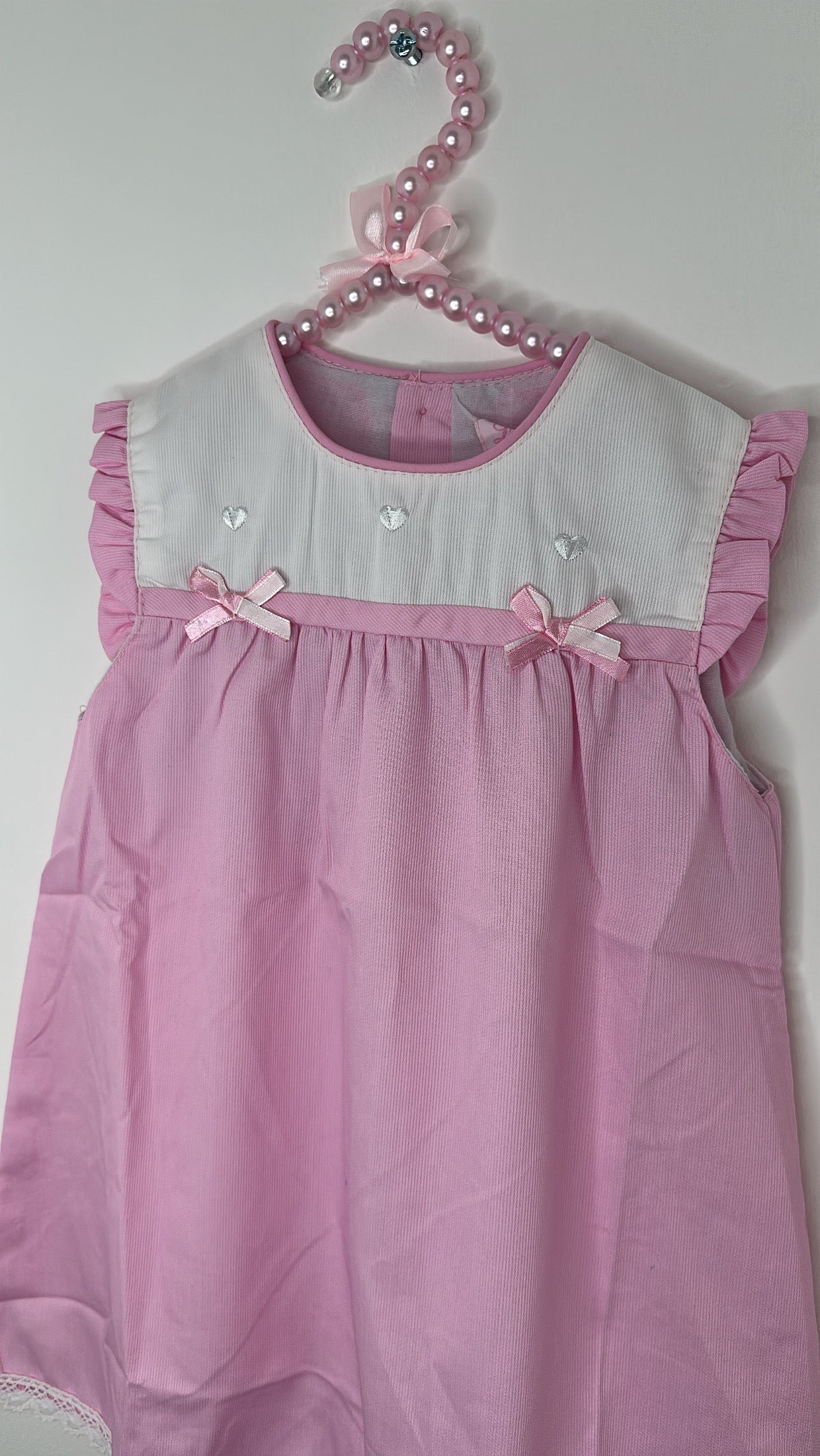Bow Heart Dress (Baby Pink)