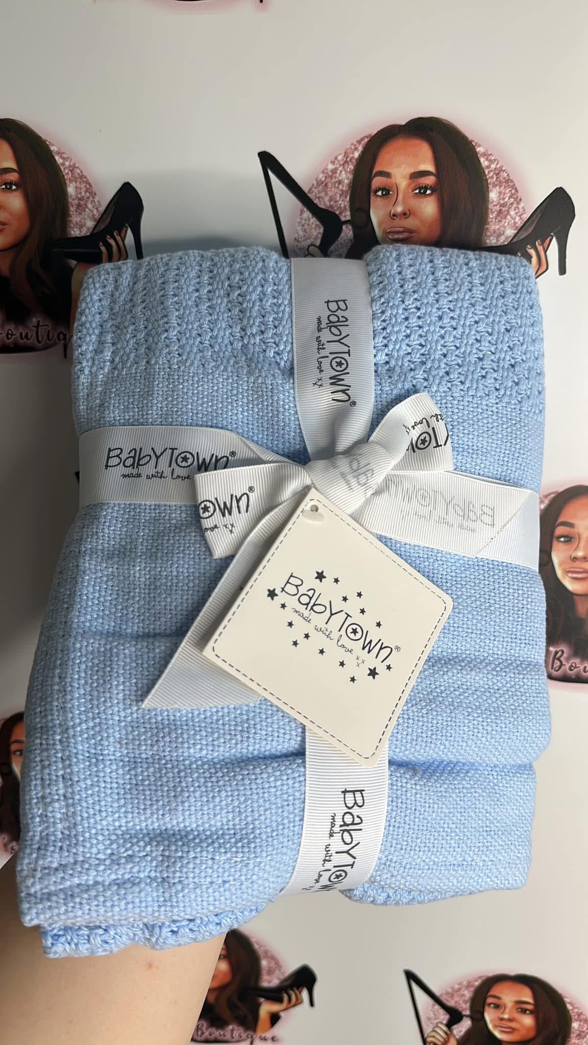 Sky Blue Cellular Blankets