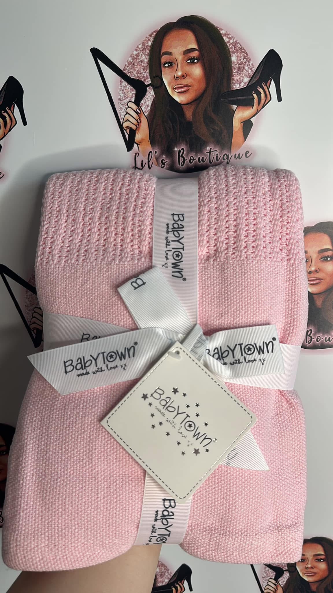 Baby Pink Cellular Blanket