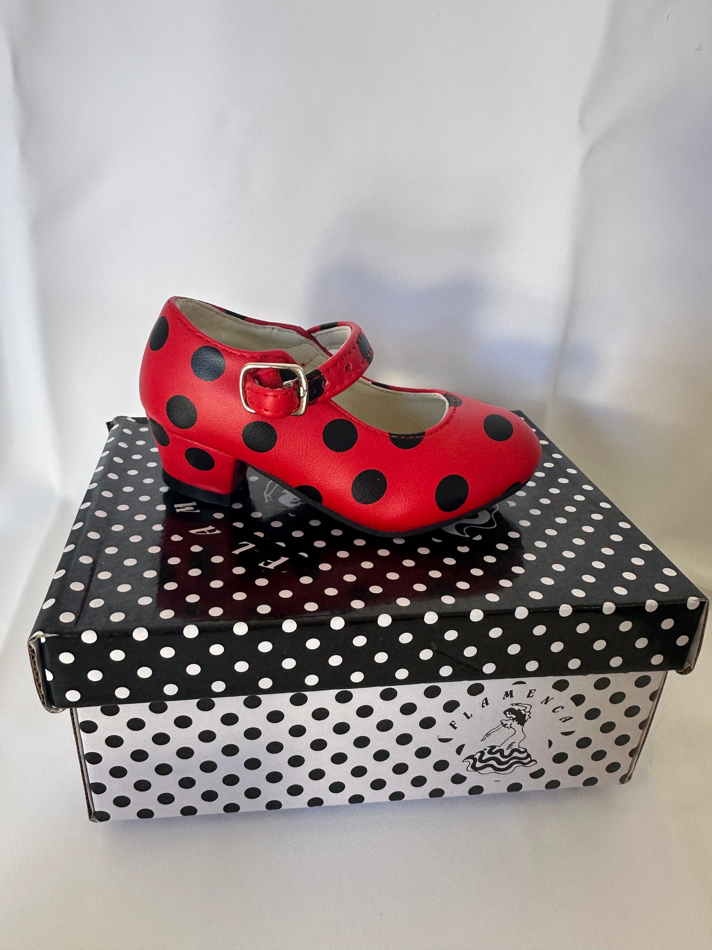 Girls Flamenco Shoes (Red & Black)