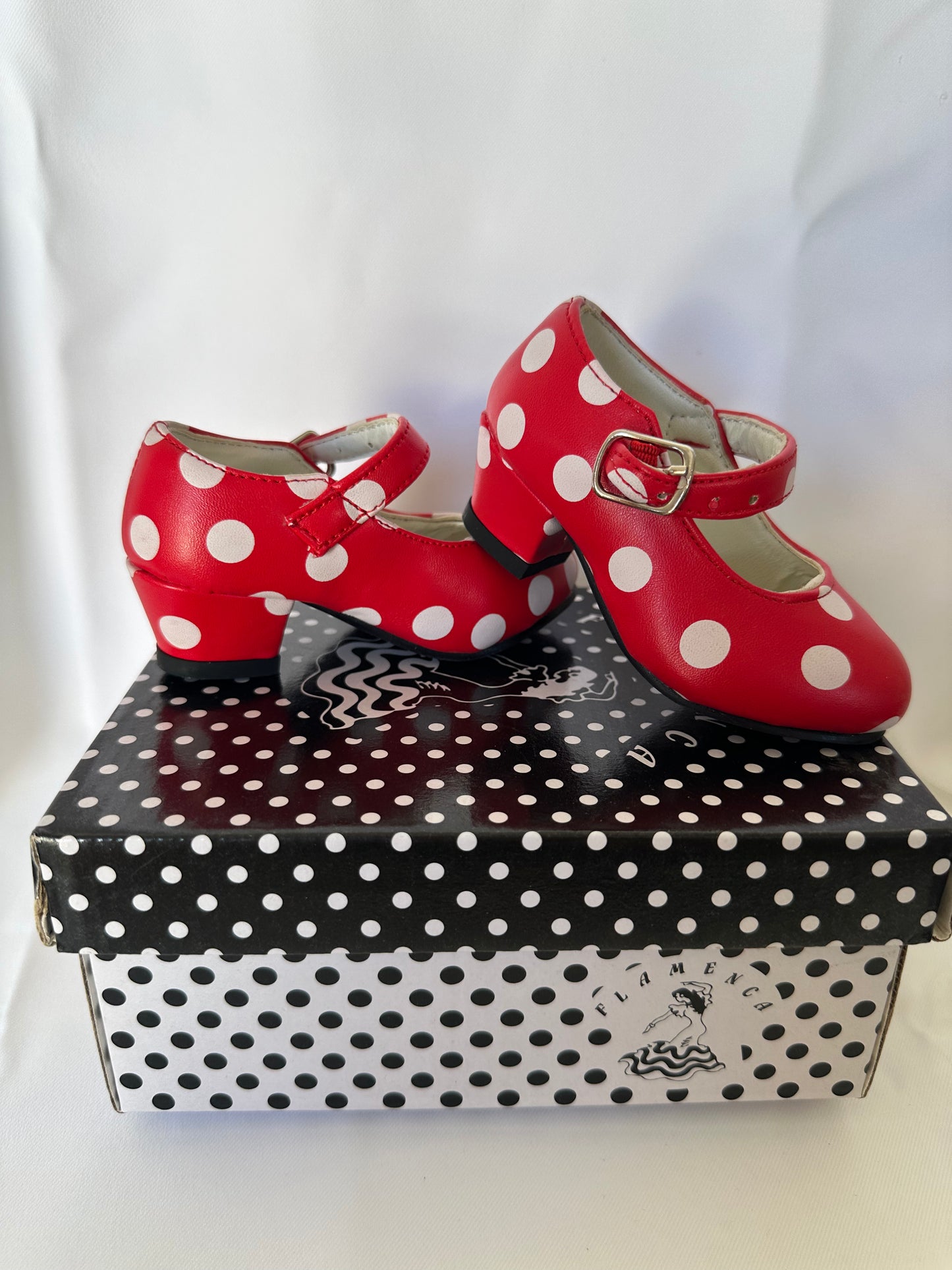 Baby Girl Flamenco Shoes ( Red & White)