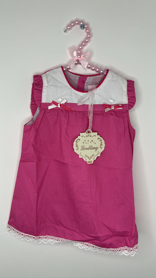 Bow Heart Dress ( Hot Pink)