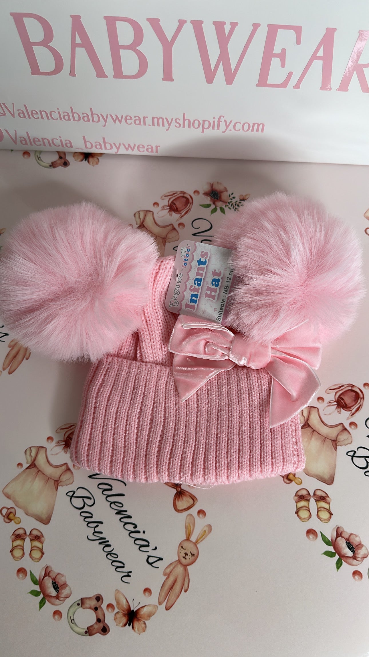 Pink Pom Pom Hat