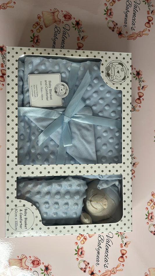 Blue Bear & Blanket Gift Set