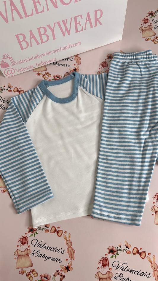 Blue & White Stripe Pyjamas