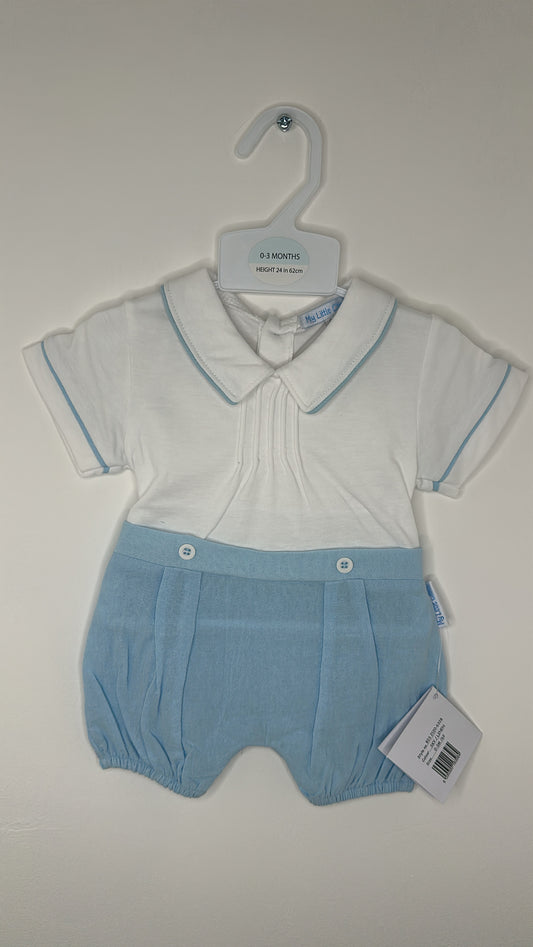 Blue & White Romper