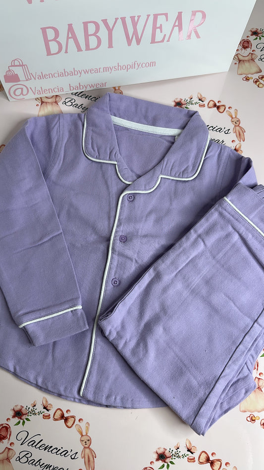 Brushed Cotton Lilac Pyjamas