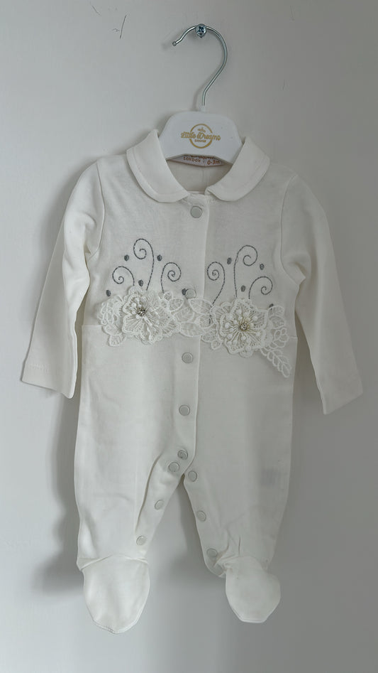 Little Dreams Ivory Sleepsuit