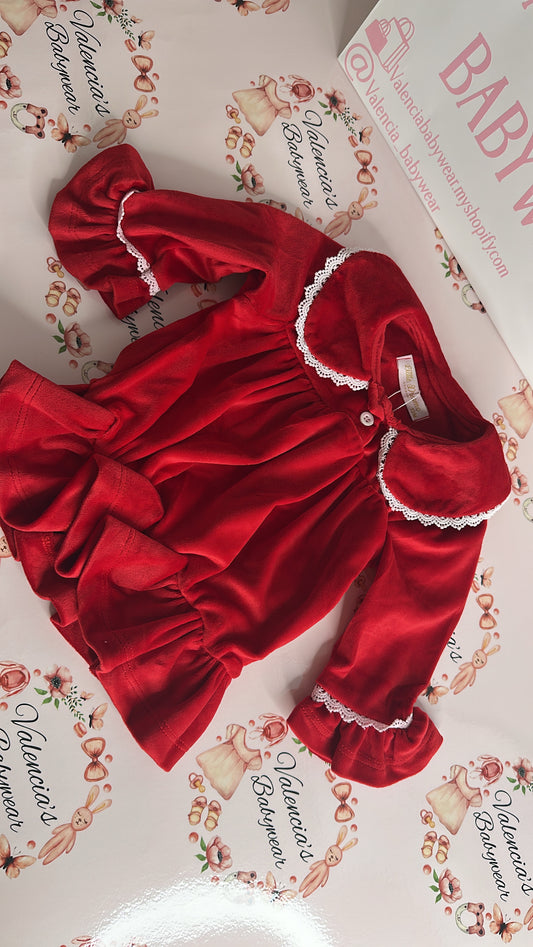 Christmas Velour Pyjama Dress