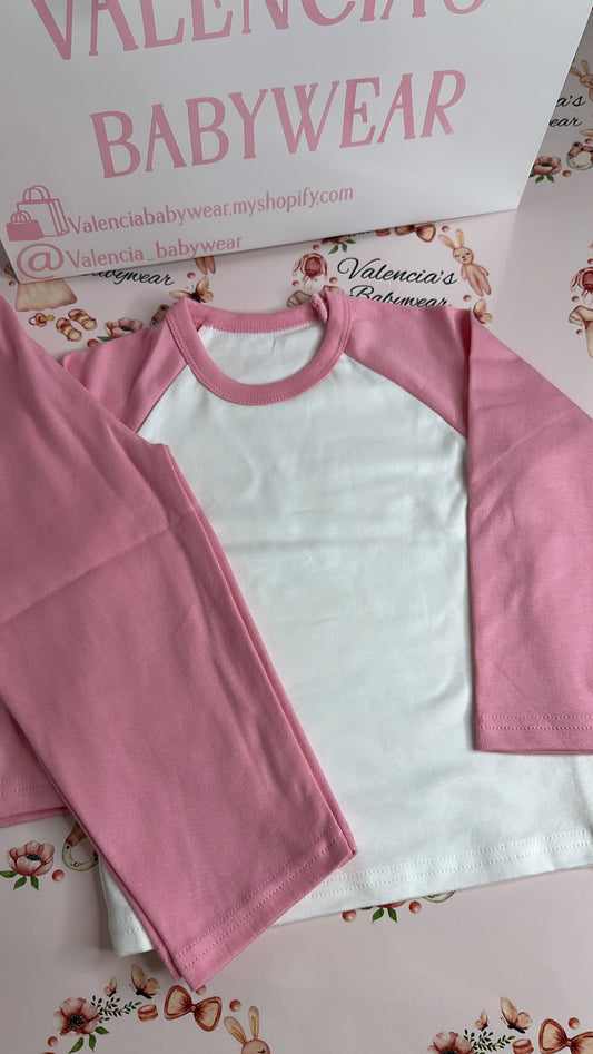 Pink & White Pyjama Set