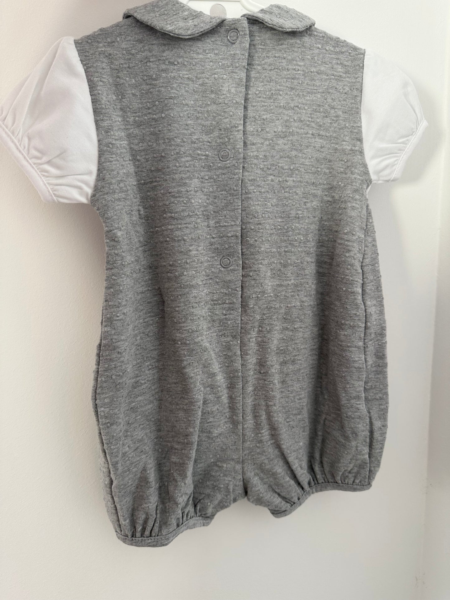 Grey Flower Romper