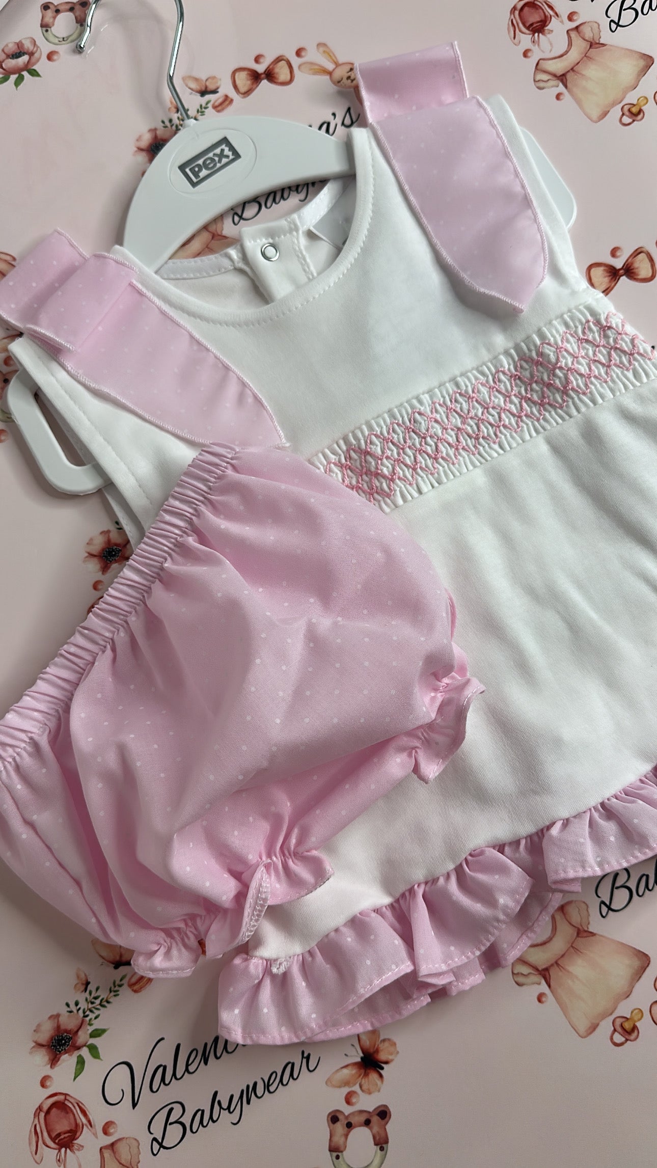 Polka Dot Smocked Set