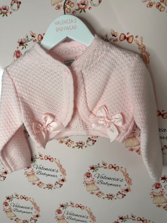 Bow Cardigan Baby Pink