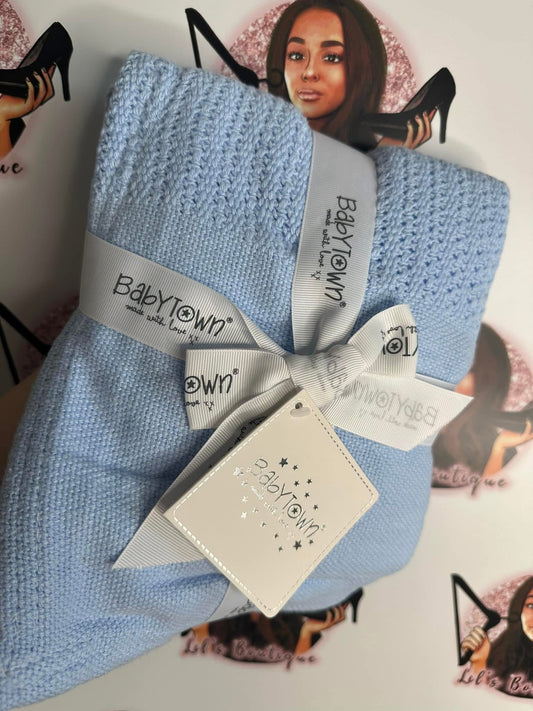 Sky Blue Cellular Blankets