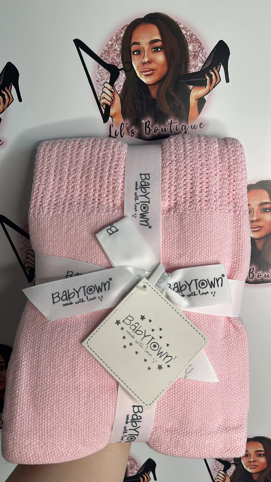 Baby Pink Cellular Blanket