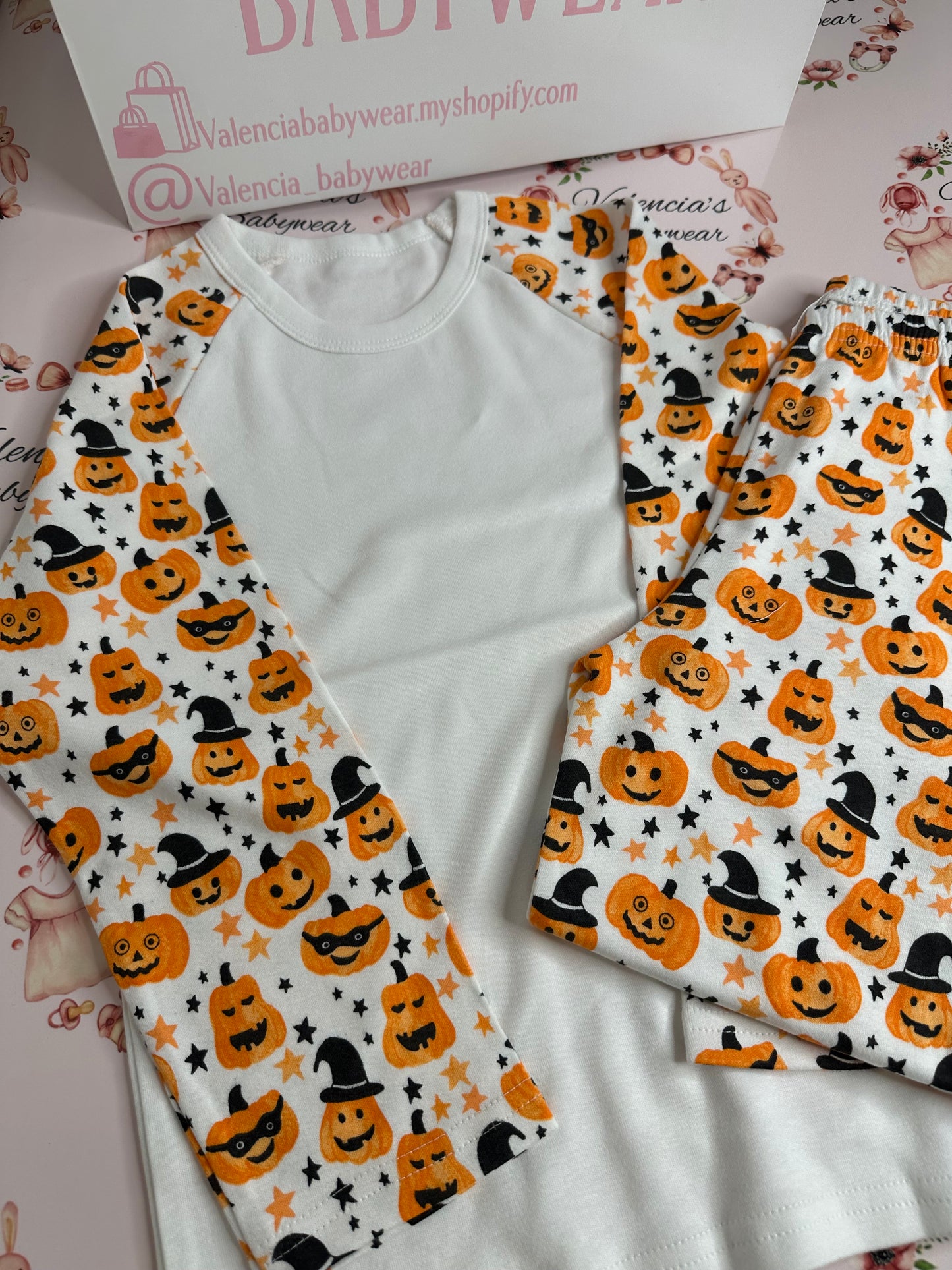 Halloween Pumpkin Print Pyjama Set