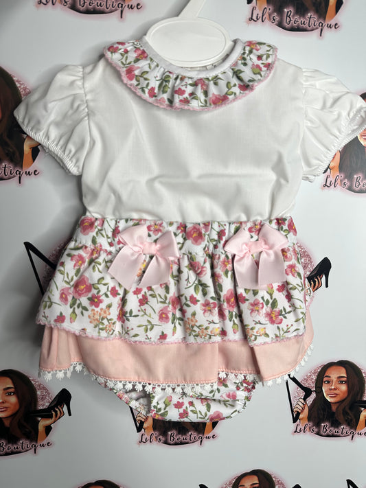 Flower Shirt & Bloomer Set